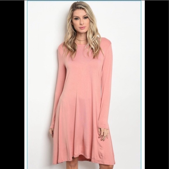 3/$36 High neck ruffle swing dress - Picture 3 of 8